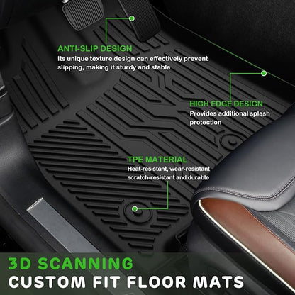 Floor Mats for 2013-2020 Toyota Sienna Only 7 Seats Upgrade Trunk Mat All Weather TPE Floor Liners Fit for 2020 Sienna 1st & 2nd & 3rd Row and Cargo Liner Anti-Slip Full Set Car Mats