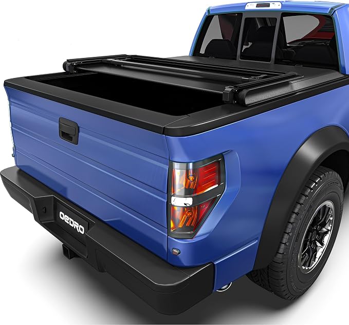 OEDRO Soft Tri-Fold Truck Bed Tonneau Cover Compatible with 2009-2014 Ford F-150 F150 Compatible with 5.5 Feet Bed