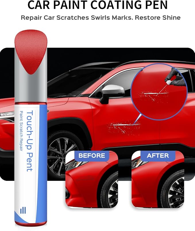 3R3 Barcelona Red Pearl Touch Up Paint Compatible with Toyota Exact Match Chips and Nicks Touch Up