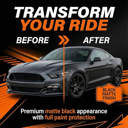 Black Indestructible Paint 3ft x 5ft Carbon Fiber Vinyl Wrap with Nano Air Release Technology,Anti-Wrinkle - Premium Paint Protection Film Roll for Car