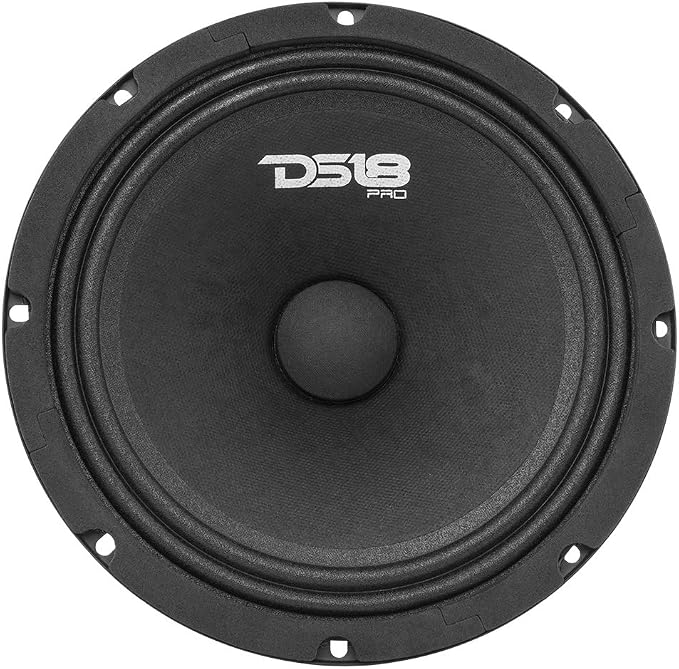 DS18 PRO-GM8 Loudspeaker - 8", Midrange, Black Steel Basket, 580W Max, 190W RMS, 8 Ohms - Premium Quality Audio Door Speakers for Car or Truck Stereo Sound System (1 Speaker)