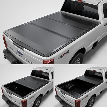 Toptiny Low Profile Hard Folding Truck Bed Tonneau Cover Fits 2017-2026 Ford F-250 F-350 Super Duty 6.75FT Bed (82")