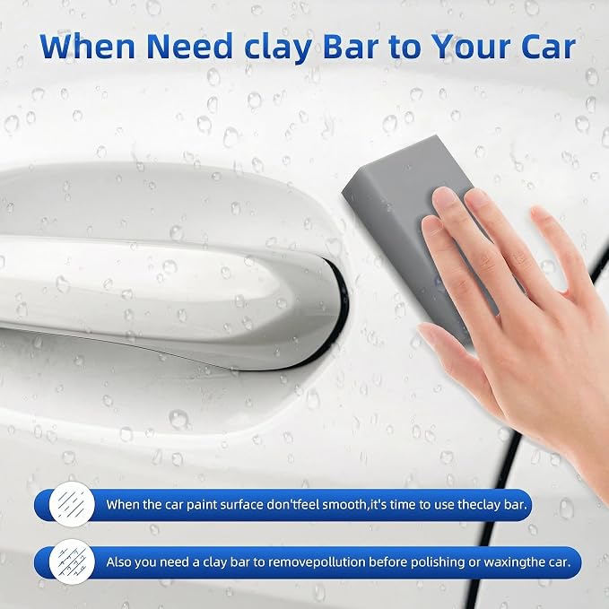 IPELY 4 Pack 100g Gray Clay Bar, Premium Clay Bars Auto Detailing Kit, Car Clay Bar for Car Wash, Magic Clay Bars Cleaner Remove Contaminants for Professional Car Detailing Clean