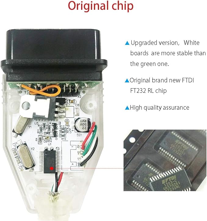 Taotao K+CAN Cable with Switch FT232RL K+D CAN USB Interface Cable Car Ediabas K+ Dcan USB OBD2 OBDii Diagnostic Scanner for BMW Work with NCS Expert Tool32