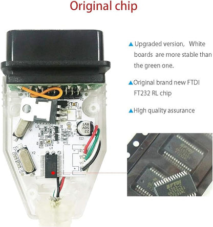 Taotao K+CAN Cable with Switch FT232RL K+D CAN USB Interface Cable Car Ediabas K+ Dcan USB OBD2 OBDii Diagnostic Scanner for BMW Work with NCS Expert Tool32