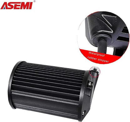 (2 Pack) ASEMI 4-Inch Car Light Bar 60watt Work Light Driving Fog Off Road Lights Triple Row Waterproof Spot Flood Combo Beam LED Cubes Lights for Pickup Truck ATV UTV Boat
