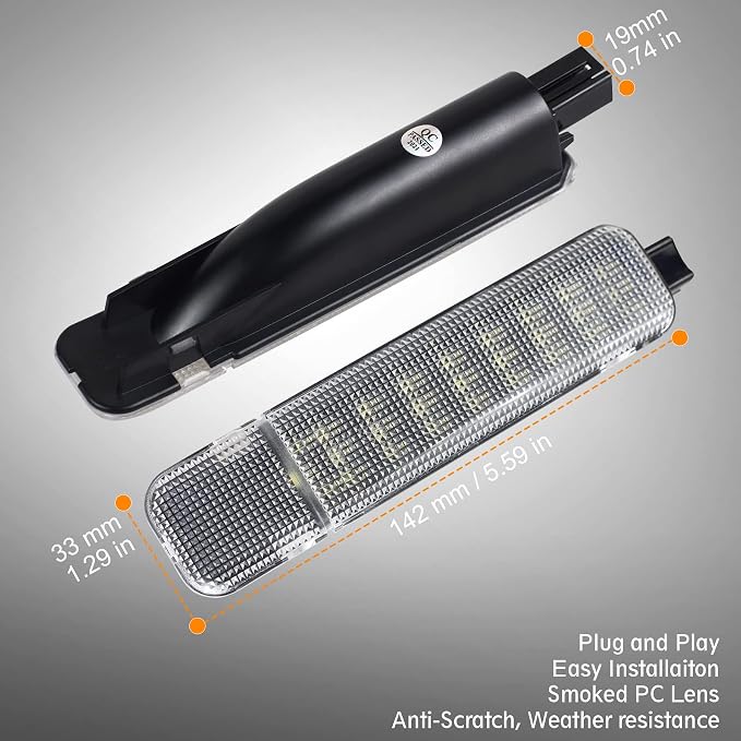 NDRUSH Interior Light LED Door Panel Courtesy Light Warning Light Lamp Assembly Compatible with Silverado/Sierra C/K 1500 2500 3500 Pickup Suburban Tahoe Avalanche Yukon Cadillac Escalade