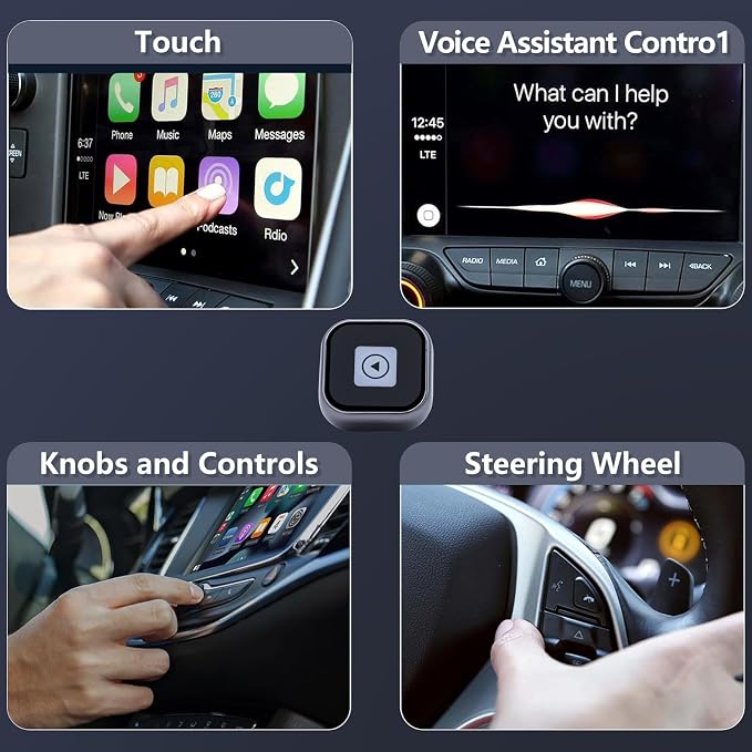 Wireless Carplay Adapter(2025 Upgrade), Plug and Play, Convert Wired to Wireless Bluetooth Carplay Adapter for iPhone - No Latency -Mini Size