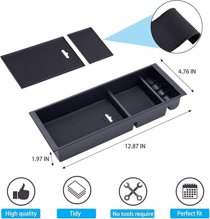 PIMCAR Compatible with Ford 2015-2020 F150, 2017-2022 F250 F350 F450, 2018-2024 Expedition Center Console Organizer Insert Tray Pallet Storage Accessories (Work Great with The Factory Tray)-One Piece