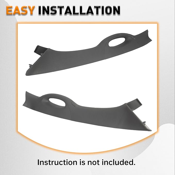 ECOTRIC Pair A Pillar Interior Trim Grab Handle Driver Passenger Side Compatible with 2004-2008 Ford F150 F-150 Replacement for 4L3Z-1503599-AAB 4L3Z-1503598-AAB (Grey) 2 Packages