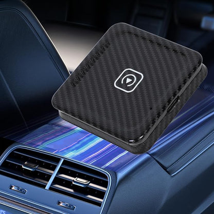 Adapter 2024 Upgrade, for Adapter Convert Wired to BT 5.0 Intelligent Voice Control for Android Auto Adapter (Carbon Fiber)