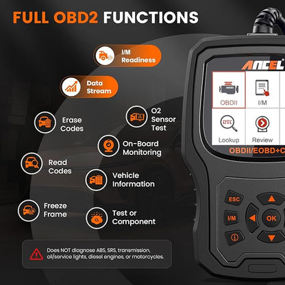 ANCEL AD530 OBD2 Scanner-Upgraded AD310, Car Code Reader for Check Engine Light, Full OBDII Scan Tool for Read & Clear Fault Codes, Battery Test & Live Data, OBD II Diagnostic Scanner for 1996+ Cars