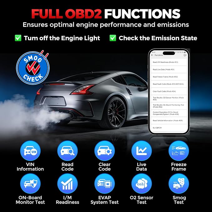 KINGBOLEN Ediag Link OBD2 Scanner Bluetooth,All System Bidirectional Scan Tool for iOS & Android,10+ Hot Reset Functions, Code Reader for Cars and Trucks,CANFD Protocol,FCA AutoAuth,1 Year Free Update