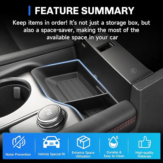 SXCY for 2025 2026 Ford Explorer Center Console Organizer Tray for 2025 2026 Ford Explorer Accessories Front Center Console Tray 2025 2026 Explorer Armrest Front Console Organizer Tray