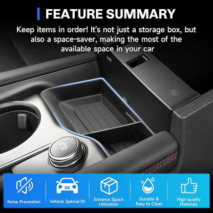 SXCY for 2025 2026 Ford Explorer Center Console Organizer Tray for 2025 2026 Ford Explorer Accessories Front Center Console Tray 2025 2026 Explorer Armrest Front Console Organizer Tray