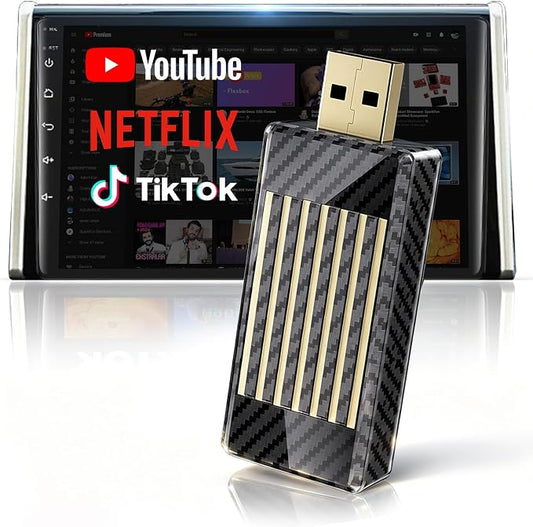 Wireless CarPlay & Android Auto Adapter AI Magic Box,Built-in Play Store YouTube TikTok, HD Screen Mirroring, Plug and Play for OEM Factory Wired CarPlay Vehicles