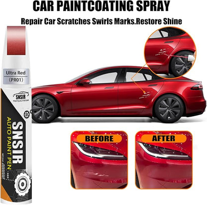 Car Touch up Paint(Ultra Red(PR01)) Compatible with Tesla Model Y/3/X/S, Car Paint Pen Scratch Repair Two-In-One Touch Up Paint, Premium Car Scratch Remover for Deep Scratches