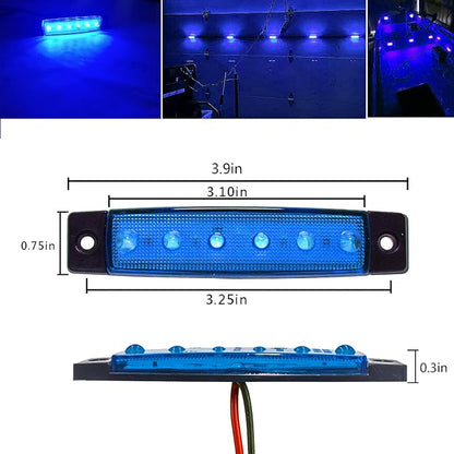 20 Pcs Blue LED Rock Strip Lights,Wheel Well Underglow Lighting Kits,Car Rock Lights Exterior Side Marker Lights for Wrangler Truck Golf Cart RV RV SUV Offroad