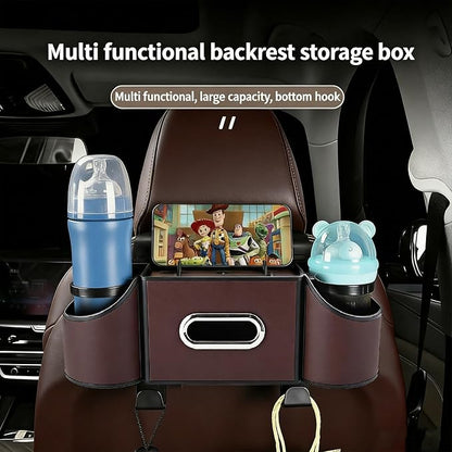 4-in-1 car organizer back seat, Multi-Pocket backseat car cup holder, Universal back seat cup holders for cars, car organization, for Travel & Daily Use (KARTAN)