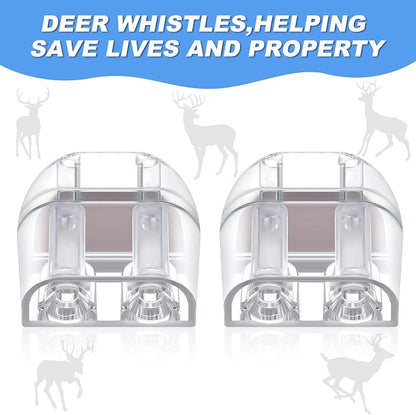 BBTO 8 Pieces Deer Whistles for Car with Adhesive Tapes Deer Horns Alerts Warning Devices and Extra 20 Pieces Adhesive Tapes for Car Truck Auto and Vehicles (Transparent)