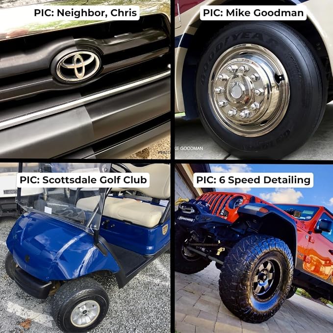 RENEW PROTECT - GLOZ, Tire & Trim Treatment, Ceramic-Hybrid Protectant, Lasts Months - Years, Mid or High Shine, Floor Mats-RV-Golf Cart, 100% Motorcycle-Safe, Wash-Proof, 5min Dry-Seal 8oz