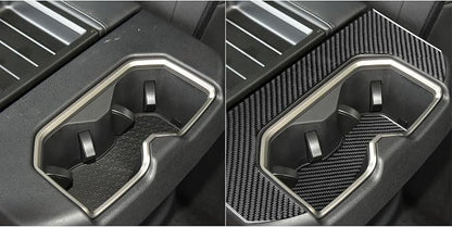 NVCNX Real Premium Carbon Fiber for Toyota Tundra 2022-2026 / Sequoia 2023-2026 2024 2025 Truck Pickup SUV Center Console Armrest Cup Holder Cover Interior Trim Accessories Overlay Sticker Decal 2PCs
