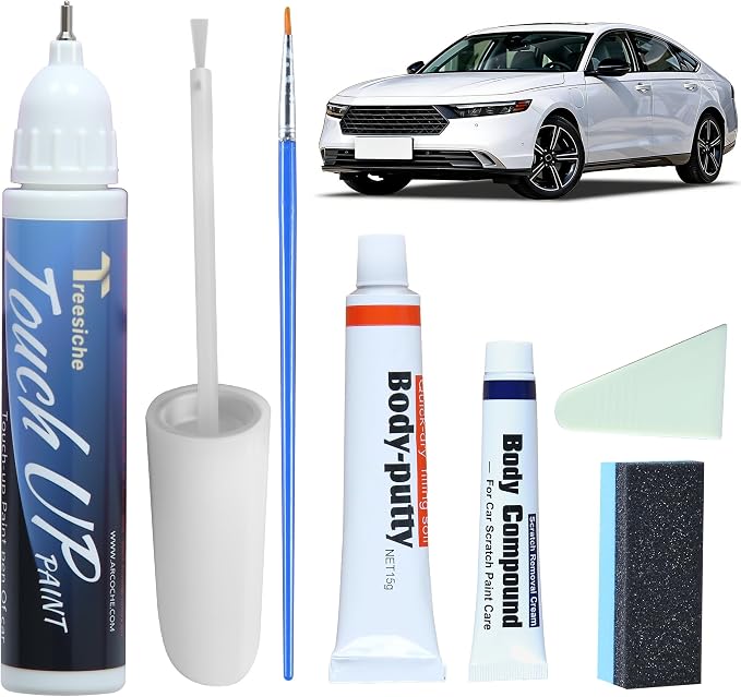 NH-883P Platinum White Pearl Touch Up Paint for Honda Match, Car Paint Scratch Repair kit, 2 in 1 Scratch Remover Pen with Color-Matched Rapid Drying of Paint Coating