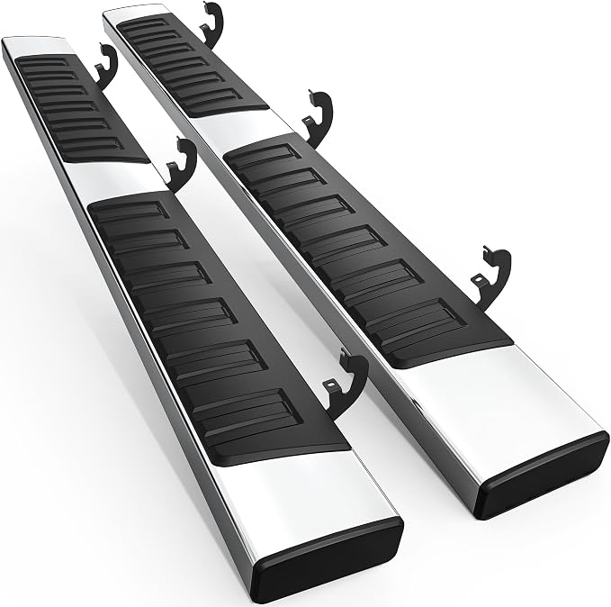 AUTOSAVER88 6.5" Running Boards Compatible with 2019-2026 Chevy Silverado/GMC Sierra 1500, 2020-2026 2500HD 3500HD Extended/Double Cab, Chrome Side Step Nerf Bars