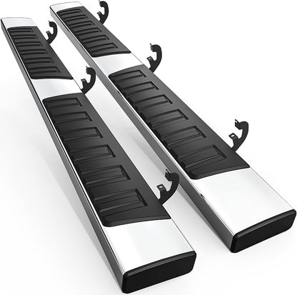 AUTOSAVER88 6.5" Running Boards Compatible with 2019-2026 Chevy Silverado/GMC Sierra 1500, 2020-2026 2500HD 3500HD Extended/Double Cab, Chrome Side Step Nerf Bars