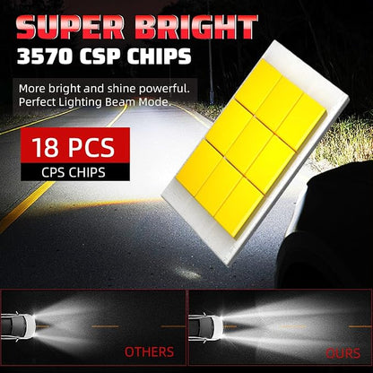 for Mercedes-Benz CLA250 2017 2018 2019 2020 2021 Lights Bulbs Combo, 4pcs Super Bright White Lights High Low Beam Blubs Package, 1:1 Size as Stock Bulbs, Plug and Play
