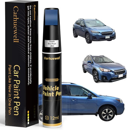 Quartz Blue Pearl(J8U) Touch Up Paint Compatible with SUBARU, Exact Match Car Paint Pen Automotive Scratch Repair Remover Kit Quick & Easy Solution for Vehile Chips and Nicks