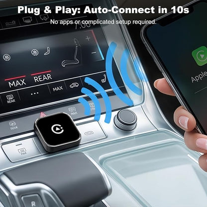Bose Wireless CarPlay and Android Auto Adapter, Plug and Play Wired to Wireless CarPlay Dongle, Fast Auto-Connect, Type-C & USB Cable Included, Compatible with 800+ Cars, Supports iOS 10+