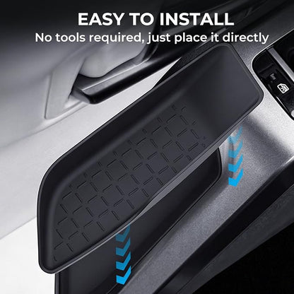 4PCS Door Side Organizer Storage Box for Toyota RAV4 2026 (6th Gen) Interior Accessories, Front & Rear Door Pocket Storage Insert Tray for 2026 RAV 4, Black