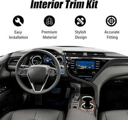 Interior Trim Kit for Toyota Camry 2018-2024 Carbon Fiber
