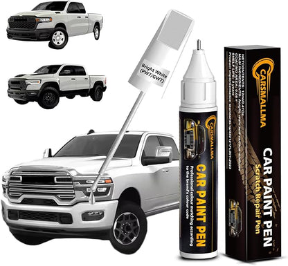 Bright White(PW7/GW7) Car Touch Up Paint for Ram, Color Accurate Car Paint Scratch Repair Pen Kit Quick & Easy Fix Vehicle Chips and Automotive Nicks Scuff