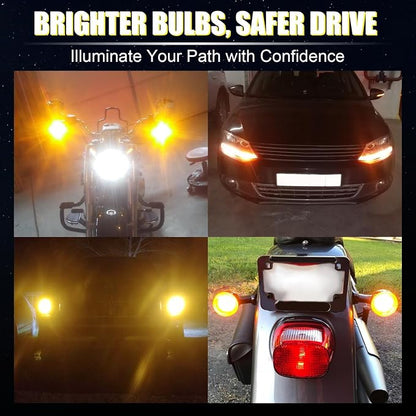 iBrightstar 3157 LED Bulb Amber, 3157a LED Turn Signal Bulbs Super Bright for vehicle Blinker Lights and Turn Signal Lights, 2 Pack