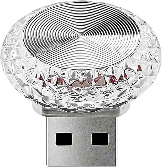 1 PCS Mini USB LED Car Interior Light, Plug & Play Compact Atmosphere Lamp, Personalized Automotive Interior Ambient Light Decor, Universal for Most Cars (Blue)