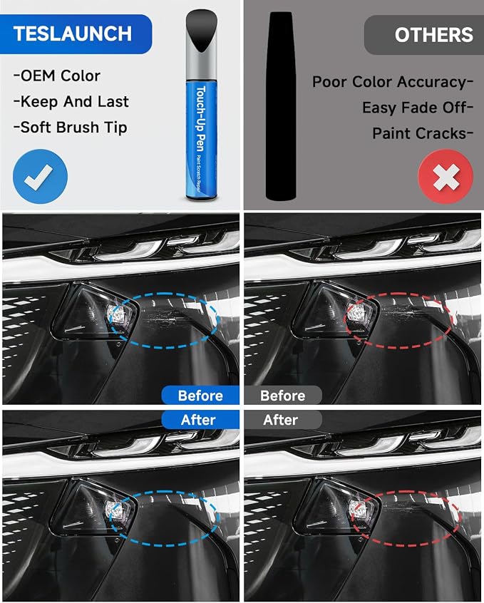 A3F Brilliant Black Touch Up Paint Compatible with Mazda Exact Match Touch Up Paint Car Scratch Repair
