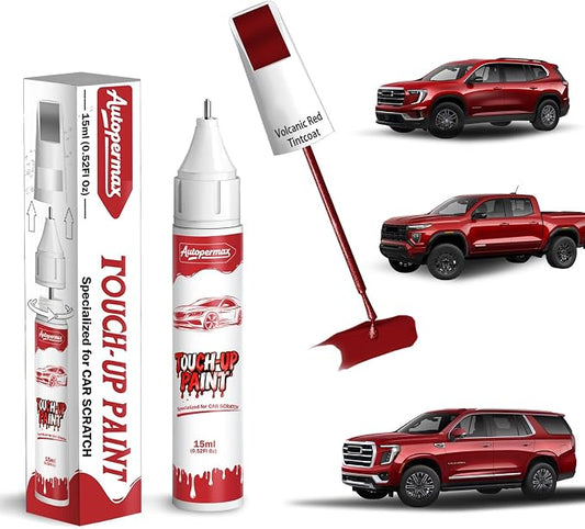 Volcanic Red Tintcoat(GNT/WA170H) Car Touch Up Paint for GMC, Color Accurate Two-In-One Car Paint Scratch Repair Pen, Professional Scratch Remover for Vehicles Chips and Nicks Scuff