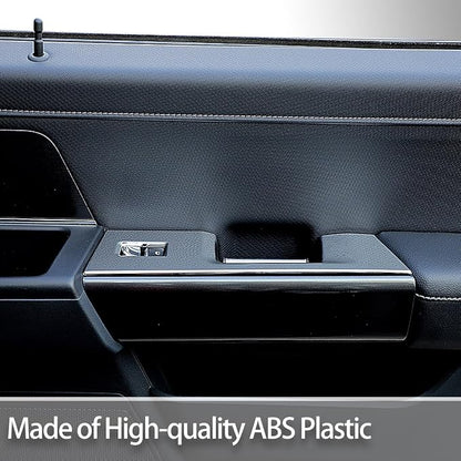 GZXinWei Chrome Interior Accessories for Ford F150 2021 2022 2023 2024 2025 2026 Door Window Control Switch Panel Trim Sticker Cover Decor Parts