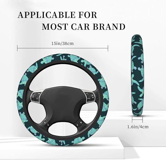 Sea Turtle Ocean Steering Wheel Cover Car Decor
