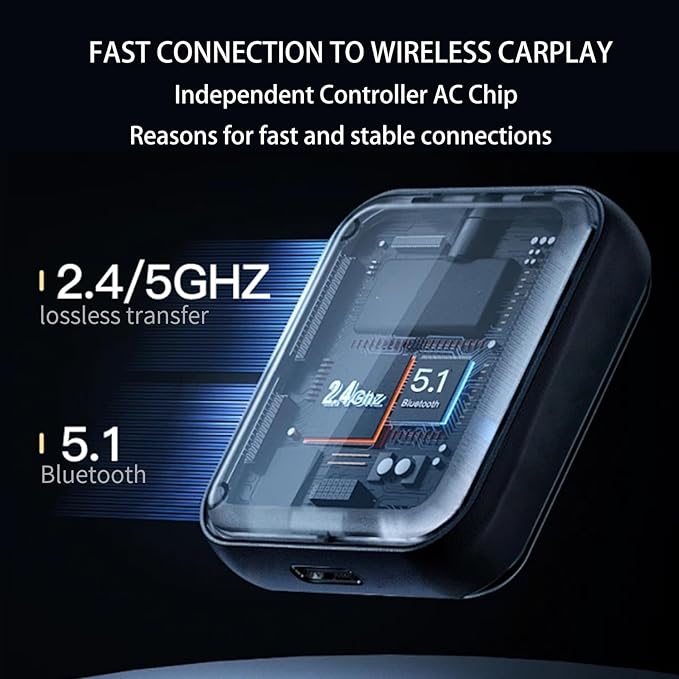 CarbitLink Adapter for Chery/Chirey Geely Jac Changan Jetour MG Gac Baic, Wireless CarPlay/Android Auto Converter for OEM Smart-Link Phone-Link EasyConnection v6.0 and Above 2022-2026 Cars