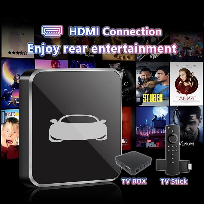 Car TV Adapter Wireless CarPlay, HDMI to USB Converter, Support Fire TV Stick, Game Consoles, Carplay HDMI Adapter Only for Wired CarPlay Cars (Model Year: 2015 to 2025)