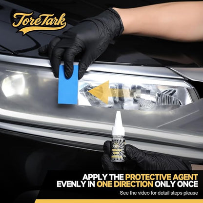 Car Headlight Restoration Kit, No Power Tools Required, Restoring to Like-New Condition, Covers 2-3 Vehicle Headlight Treatments, Headlight Cleaner and Restorer Kit, Headlight Restoration Spray