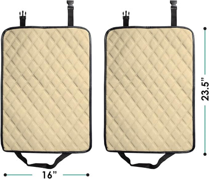 FH Group Faux Leather Auto Seat Back Kick Protectors, Heavy Duty Car Kick Mat for Kids –2-Pack Diamond Stitched Back Seat Protector, Waterproof Protection, Easy to Clean