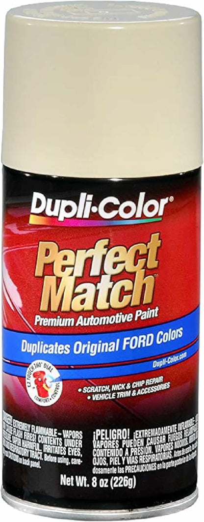 Dupli-Color EBFM00417-6PK Perfect Match Automotive Spray Paint – Ford Wimbledon White, 9A – 8 oz. Aerosol Can - 6-Pack