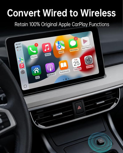 ONINCE Wireless CarPlay Adapter USB-C | Wired to Wireless Conversion | Plug & Play | Auto Reconnect | Low Latency for Factory CarPlay Cars