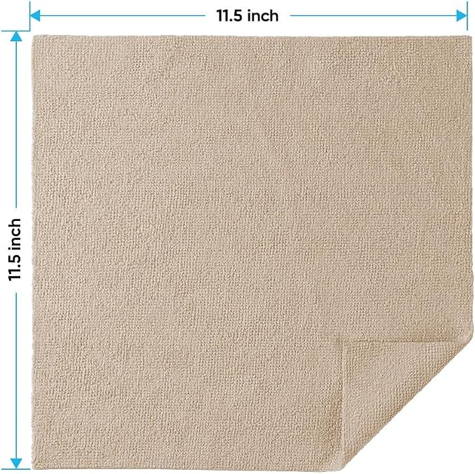 HOMEXCEL Microfiber Cleaning Cloths Brown, 100 Pack Microfiber Towels for Cars, Lint Free & Scratch-Free Bulk Cleaning Rags for House, Kitchen, Car and Shop, Absorbent Cleaning Towels 11.5 x 11.5 inch