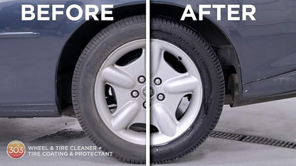 303 Products Wheel and Tire Cleaner - Cleans Both Wheels and Tires Effectively - Tough on Brake Dust - Removes Tire Browning - Foaming Formula, 24 fl. oz.