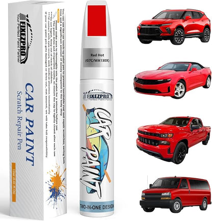 Red Hot(G7C/WA130X) Touch Up Paint for Chevrolet, Car Paint Scratch Repair Remover Pen Color Exact Match, Quick and Easy Fix Automotive Chips and Nicks Scuff